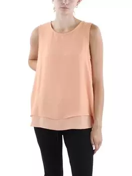 Женская однотонная блузка без рукавов Anne Klein, цвет warm sand