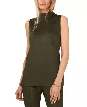 Женская однотонная блузка без рукавов с воротником-стойкой Vince Camuto
