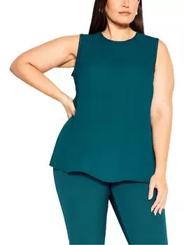 Женская однотонная блузка City Chic, цвет teal