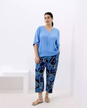 Женская однотонная блузка Couchel, голубой