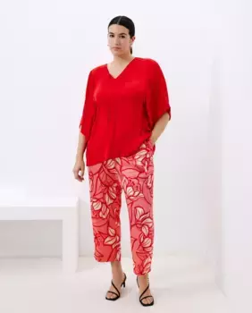 Женская однотонная блузка Couchel, красный