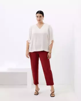 Женская однотонная блузка Couchel, слоновая кость