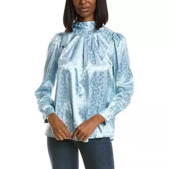 Женская однотонная блузка из полиэстера Gracia, синий