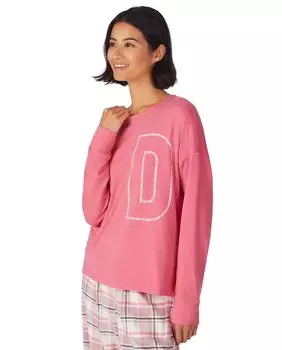 Женская однотонная футболка с длинными рукавами DKNY, мультиколор
