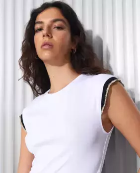 Женская однотонная футболка с коротким рукавом Easy Wear, белый