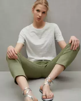 Женская однотонная футболка с коротким рукавом Easy Wear, зеленый