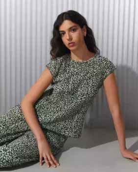 Женская однотонная футболка с коротким рукавом Easy Wear, зеленый