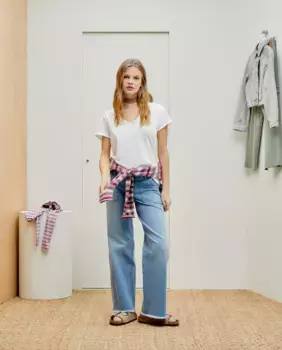 Женская однотонная футболка с коротким рукавом Green Coast, кремово-белый