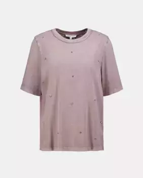 Женская однотонная футболка с коротким рукавом Southern Cotton, сиреневый