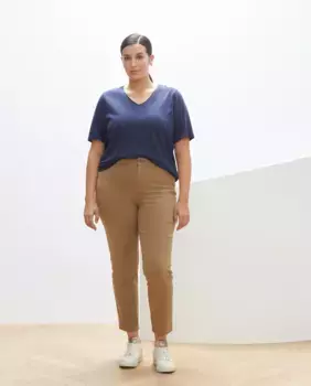 Женская однотонная футболка с короткими рукавами Couchel, темно-синий