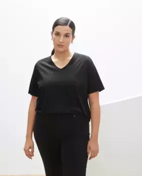 Женская однотонная футболка с короткими рукавами Couchel, черный