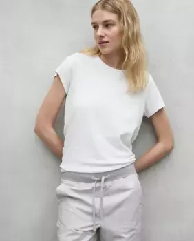 Женская однотонная футболка с короткими рукавами и круглым вырезом Ecoalf, белый