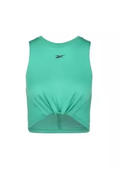 Женская однотонная тренировочная майка, собранная в студии Reebok, цвет Trkis/Schwarz