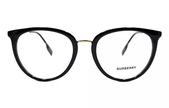 Оправа для женских очков Burberry с логотипом, черный / золотой