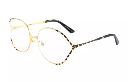 Очки женские Gucci овальные, золотой