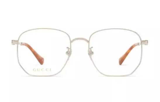 Оправа женская Gucci в форме многоугольника, серебряный / коричневый