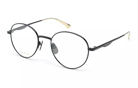 Очки женские Gucci Eyeglass Frames в металлической оправе, черный