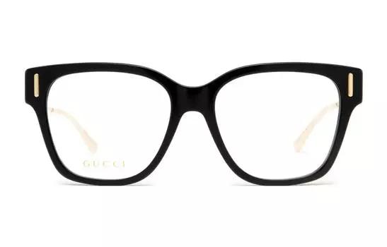 Очки женские Gucci Wayfarer, черный / золотой