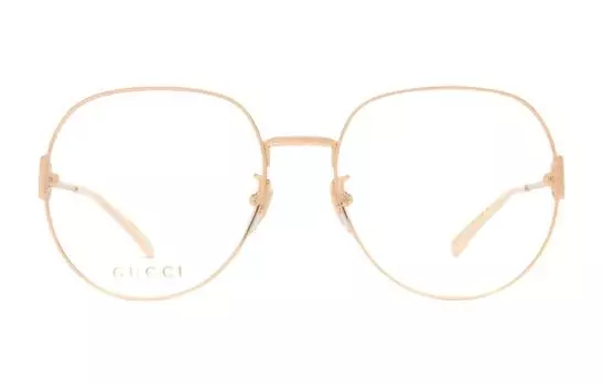 Оправа оптическая женская Gucci круглая, золотой