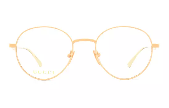 Очки женские Gucci в металлической оправе, оранжевый
