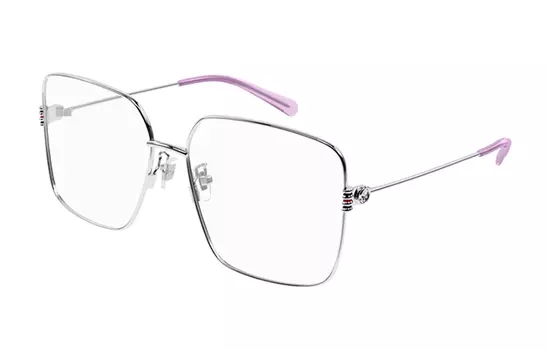 Оправа оптическая женская Gucci Oversize-Frame, серебряный / светло - фиолетовый