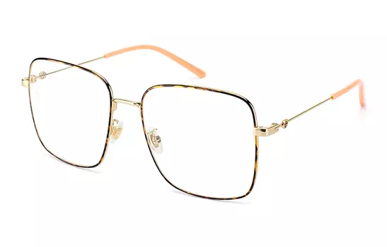 Очки женские Gucci Square Frames, золотой / розовый