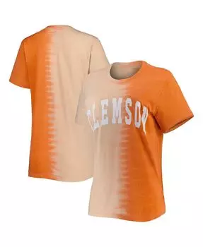 Женская оранжевая футболка Clemson Tigers Find Your Groove с раздельным краем Gameday Couture
