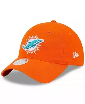 Женская оранжевая регулируемая кепка Miami Dolphins Main Core Classic 2.0 9TWENTY New Era, оранжевый