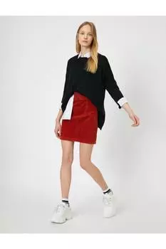 Женская оранжевая юбка Koton, оранжевый