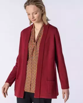 Женская открытая куртка из одинарного трикотажа с передними карманами Naulover, цвет Granate