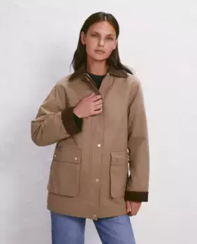 Женская парка из вощеного вельвета с воротником LC Easy Wear, цвет Visn claro