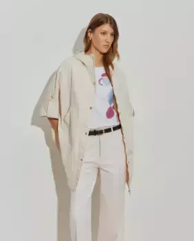 Женская парка оверсайз с капюшоном Lion of Porches, бежевый