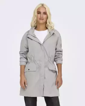 Женская парка с капюшоном и длинными рукавами jdy, серый