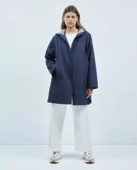 Женская парка с капюшоном и молнией Couchel, темно-синий