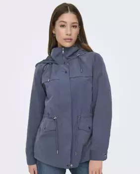 Женская парка с капюшоном и прижатой талией Only, синий