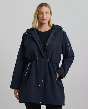 Женская парка с капюшоном Lauren Ralph Lauren Woman, темно-синий