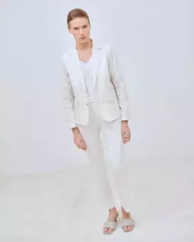 Женская парка с клапанами и кнопками Lasserre, белый