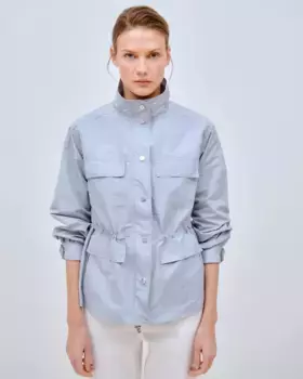 Женская парка с регулируемой талией и карманами Lasserre, синий