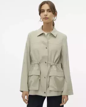 Женская парка с рубашечным воротником и регулируемыми рукавами Vero Moda, цвет Piedra