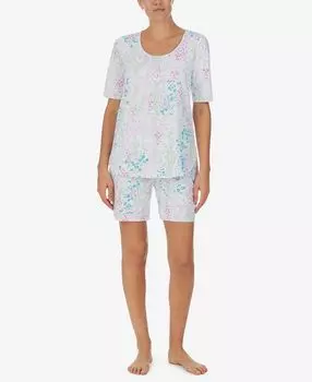 Женская пижама-бермуды, комплект из 2 шт. Ellen Tracy, мульти