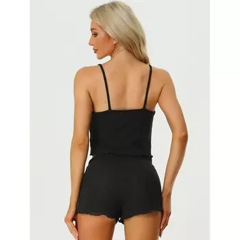 Женская пижама без рукавов, укороченная майка, шорты, комплект для отдыха Cheibear, цвет Pink Grey