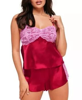 Женская пижама Chrisy, комплект из топа и шорт Adore Me, красный