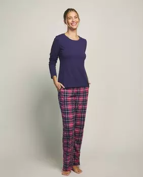 Женская пижама-двойка с длинными брюками и длинным свитером. Selmark, разноцветные