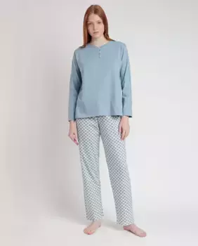 Женская пижама короткого трикотажа с принтом Admas, синий