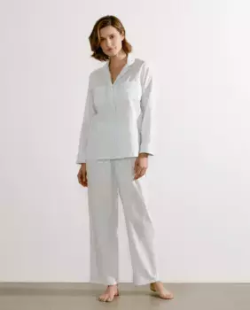 Женская пижама-рубашка на пуговицах nfasis, голубой