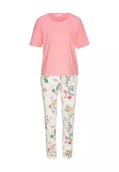 Женская пижама с цветочным принтом Luxurious Nights LASCANA, экрю