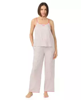 Женская пижама с длинными брюками и рубашкой на бретелях DKNY