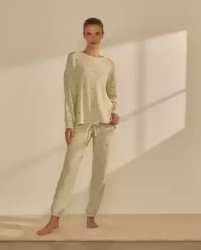 Женская пижама с длинными рукавами nfasis, цвет 582 Verde Agua