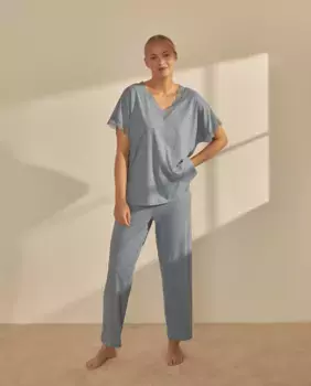 Женская пижама с коротким рукавом Couchel, темно-синий