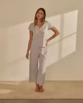 Женская пижама с коротким рукавом nfasis, фиолетовый